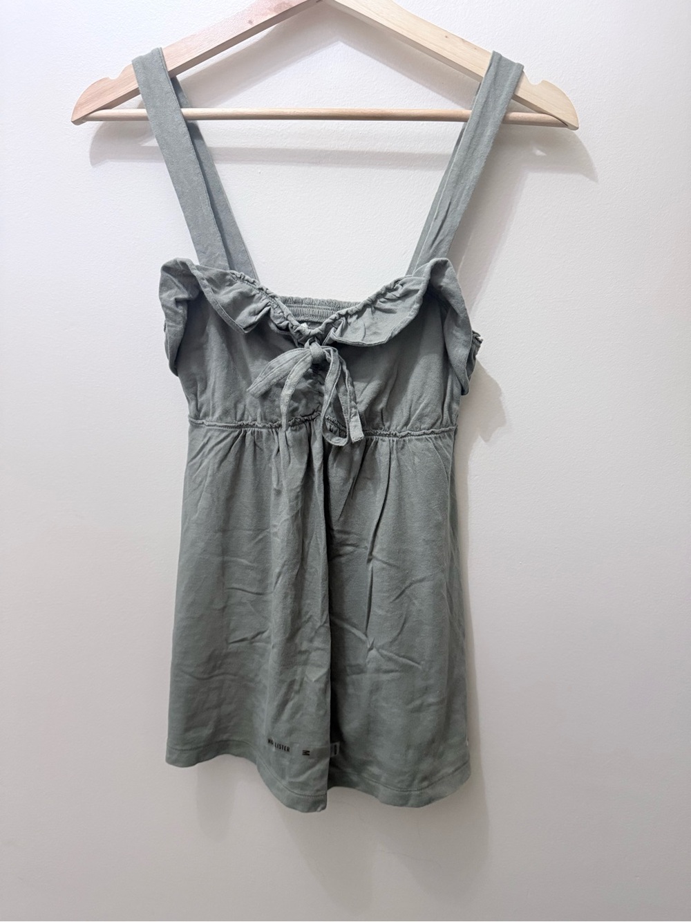 Nwt Y2K Hollister Babydoll Cami Tank Sage Green Ruffle Baby Doll Bella Swan M